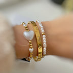 gold cuff bracelet stack UK