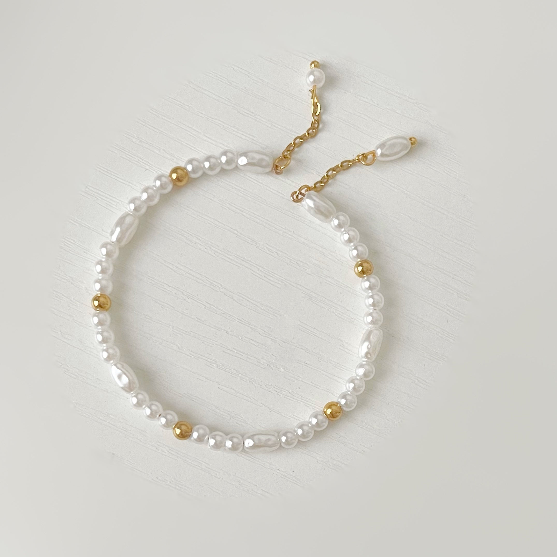 gold pearl cuff bracelet