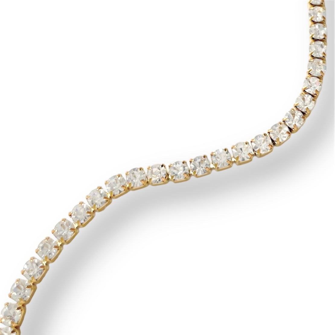 gold tennis necklace UK