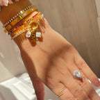Dainty Rainbow Tennis Bracelet Gold with gold bracelets stack charm bracelet