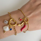 Dainty Satellite Charm Bracelet Gold