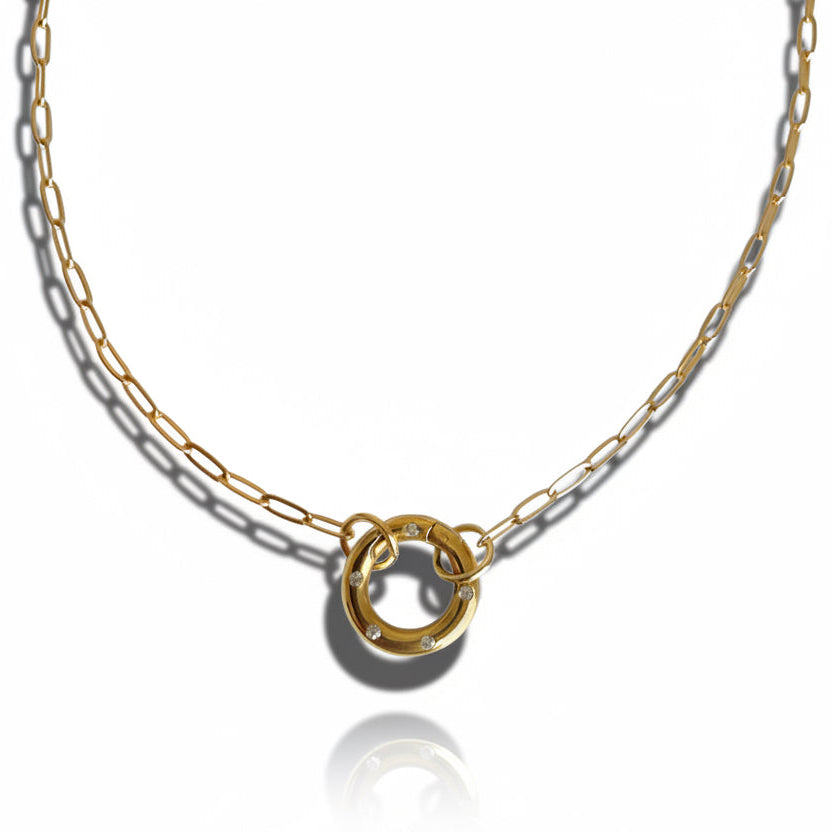 Mini Cuban Link Verschluss Kette Gold