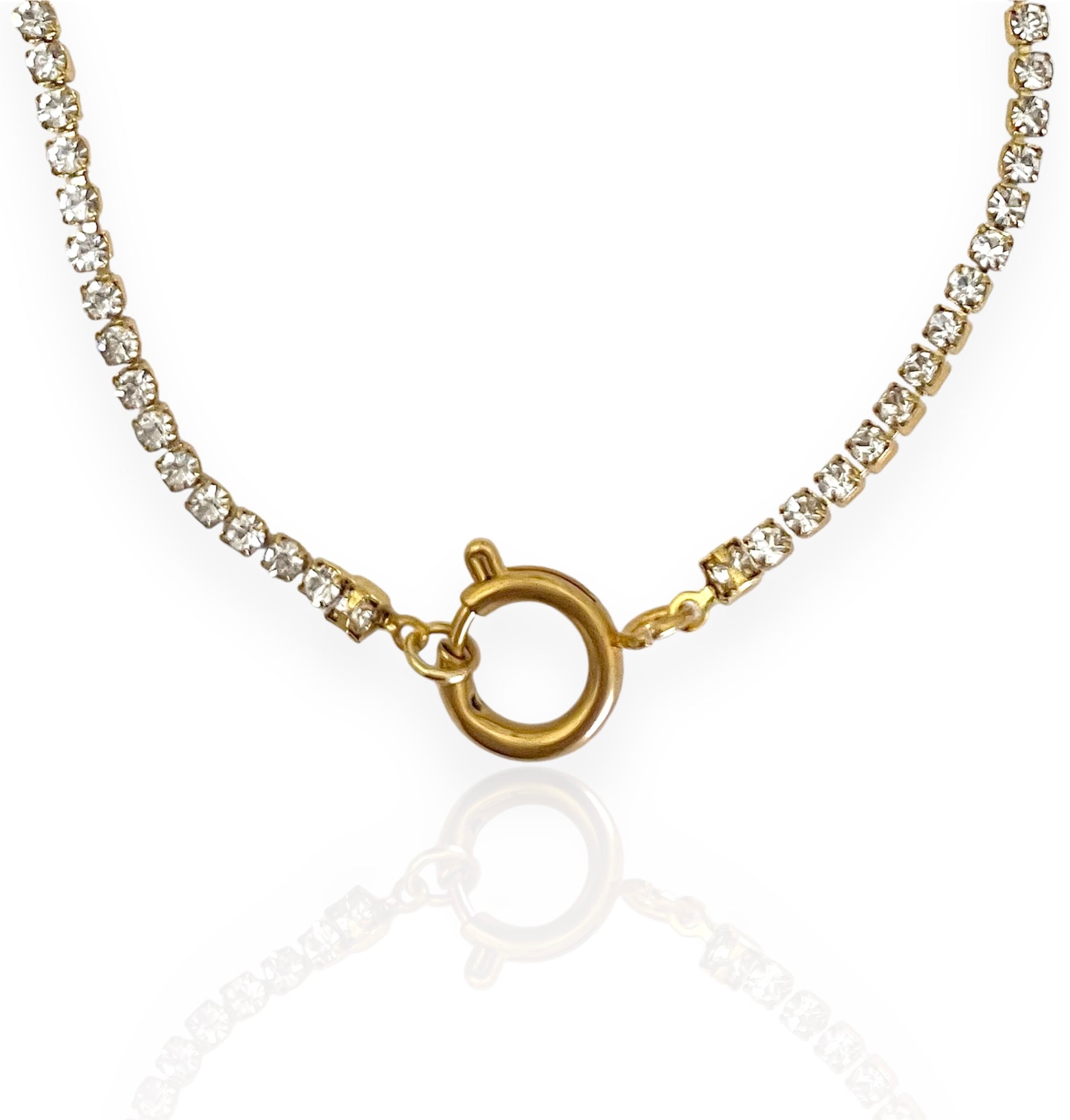 Tennis Charm Bracelet Gold