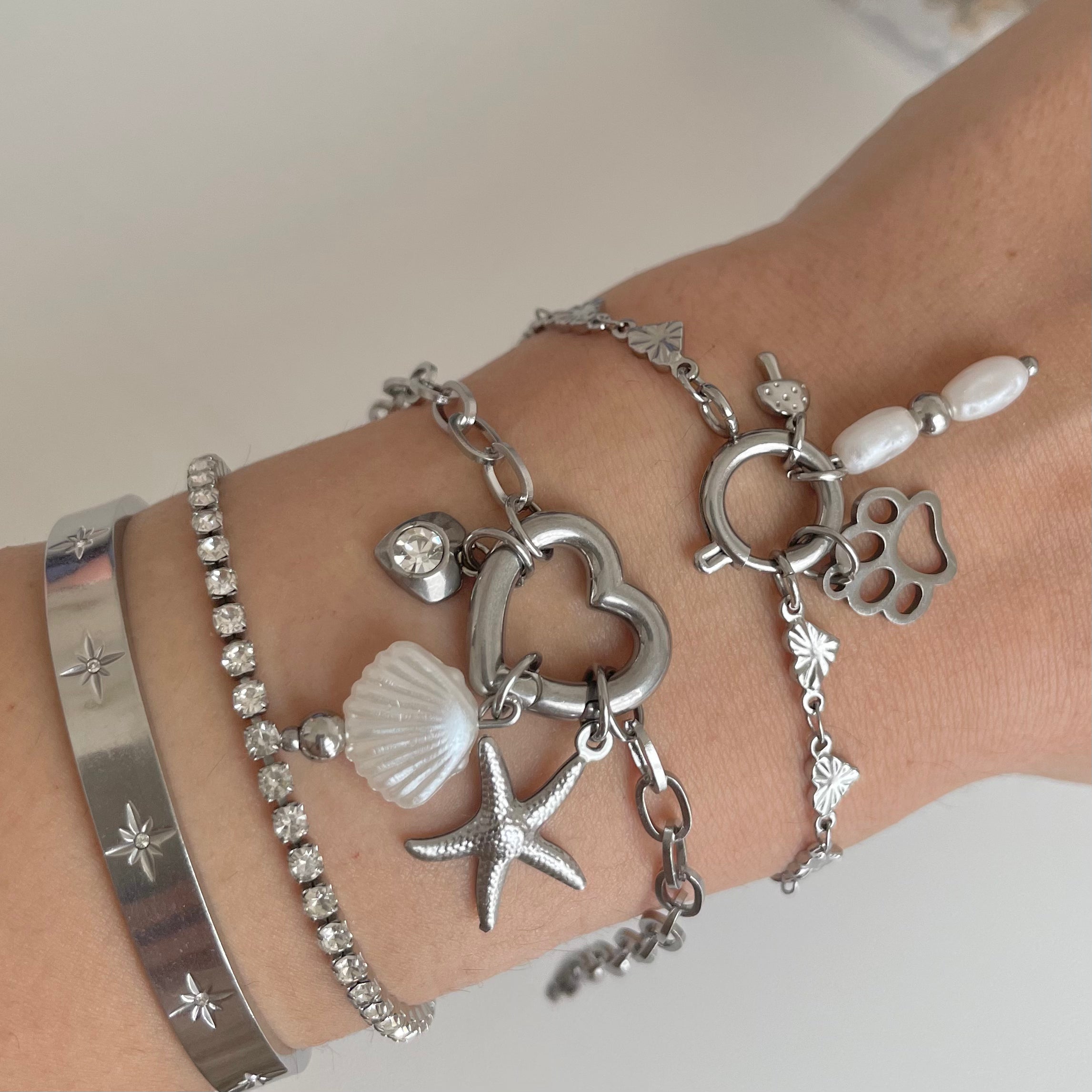 Pearl Seashell Charm