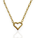 Heart Charm Necklace Gold