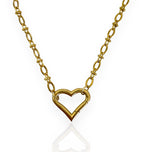 Heart Charm Necklace Gold