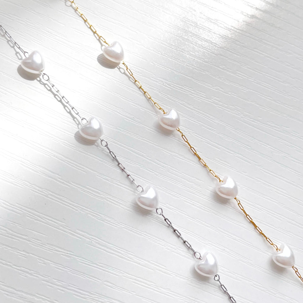 honey heart pearl necklace