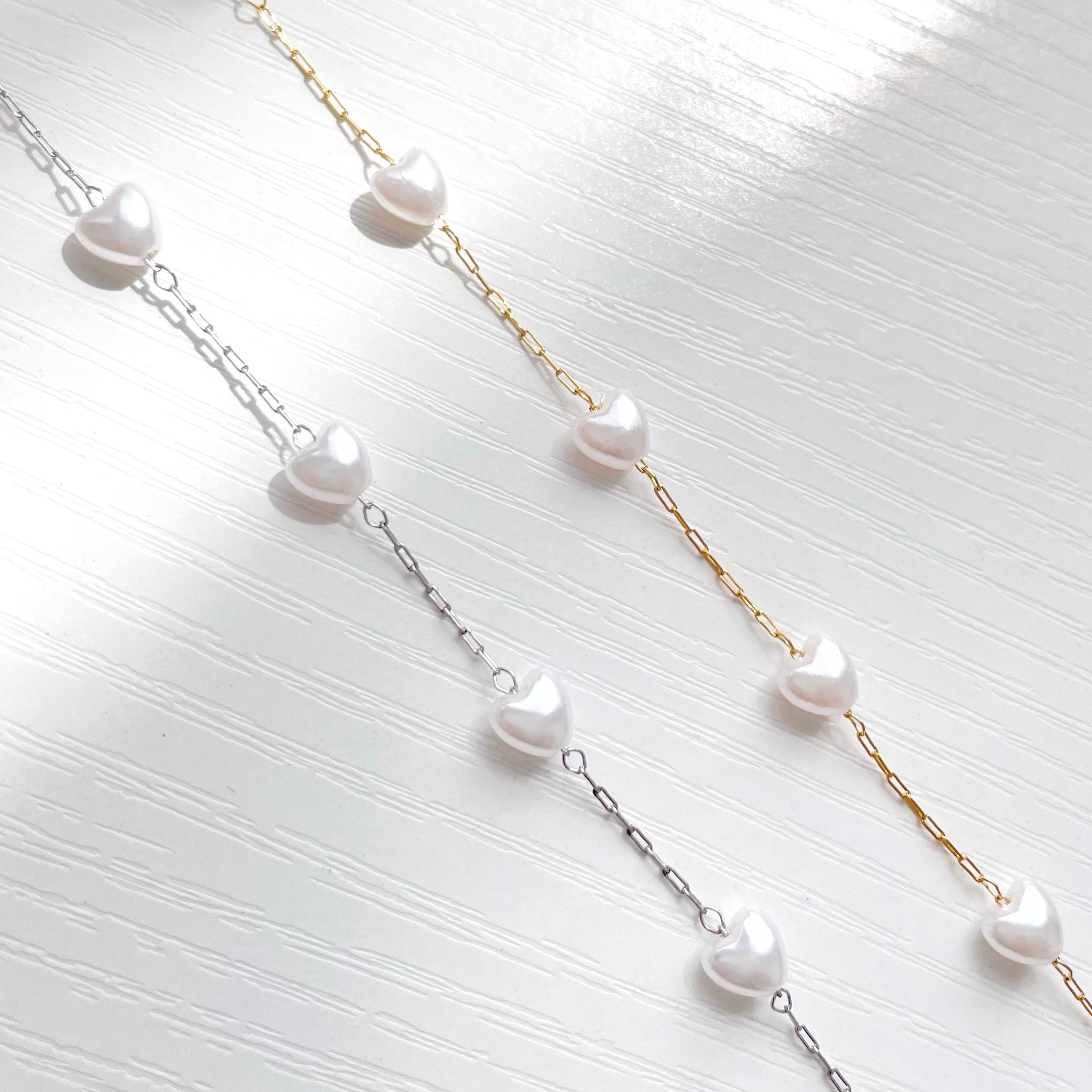 honey heart pearl necklace