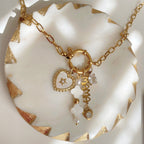 Grand Link Charm Necklace Gold