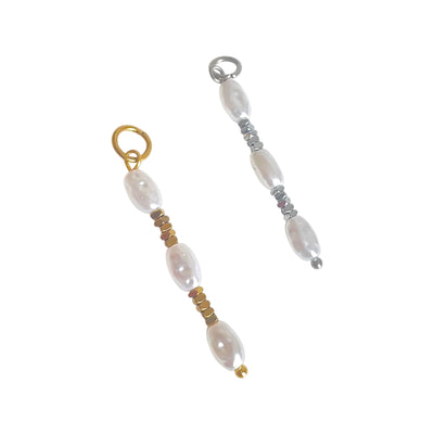 Two beaded charms on a white background