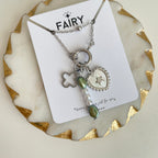 Olive Green Trio Pearl Charm