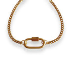 Oval Charm Bracelet Gold