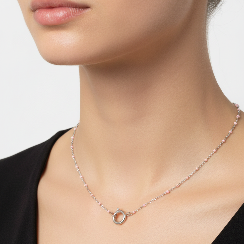 pink charm necklace SHOPFAIRY UK jewellery 