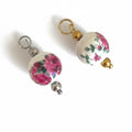 Pink Floral Bead Charm