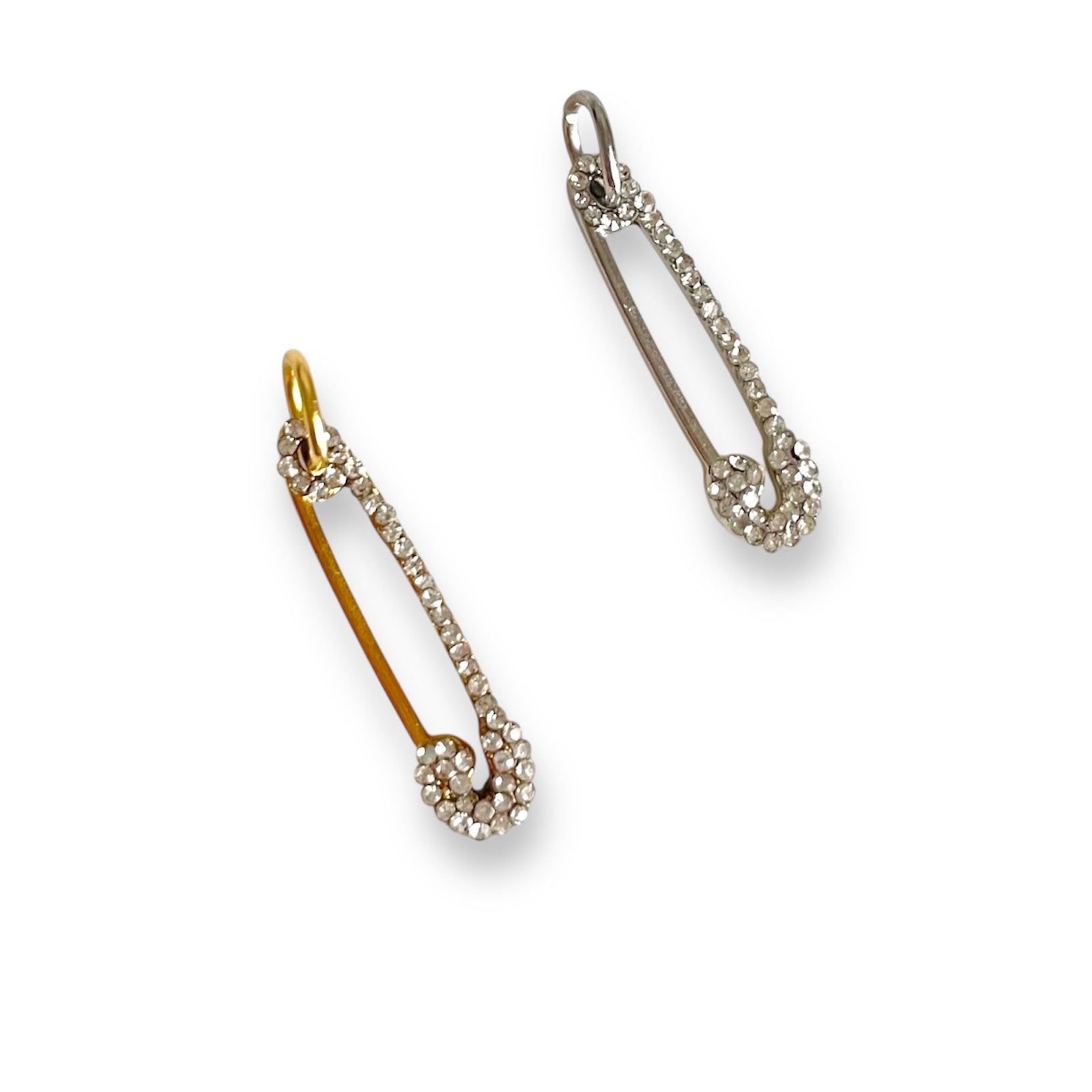 Crystal Safety Pin Charm