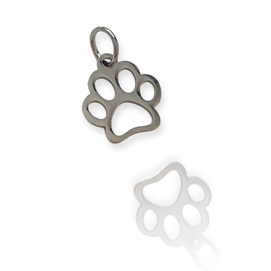 silver Paw Charm