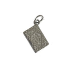 Silver pendant - silver custard cream charm