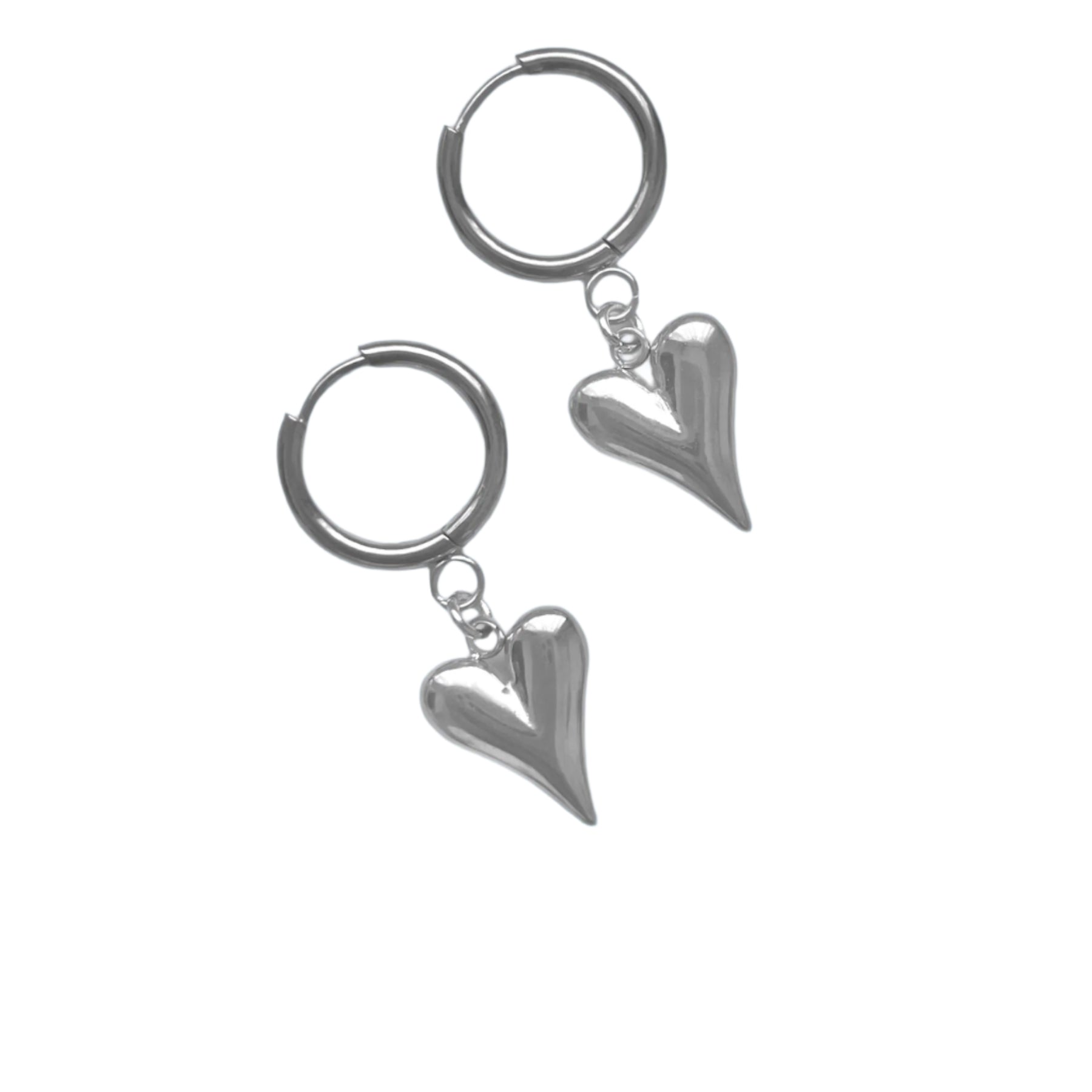 silver hoop saerrings