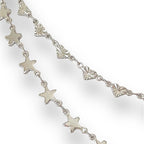 silver steel star necklace