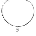 silver collar necklace with bezel pendant
