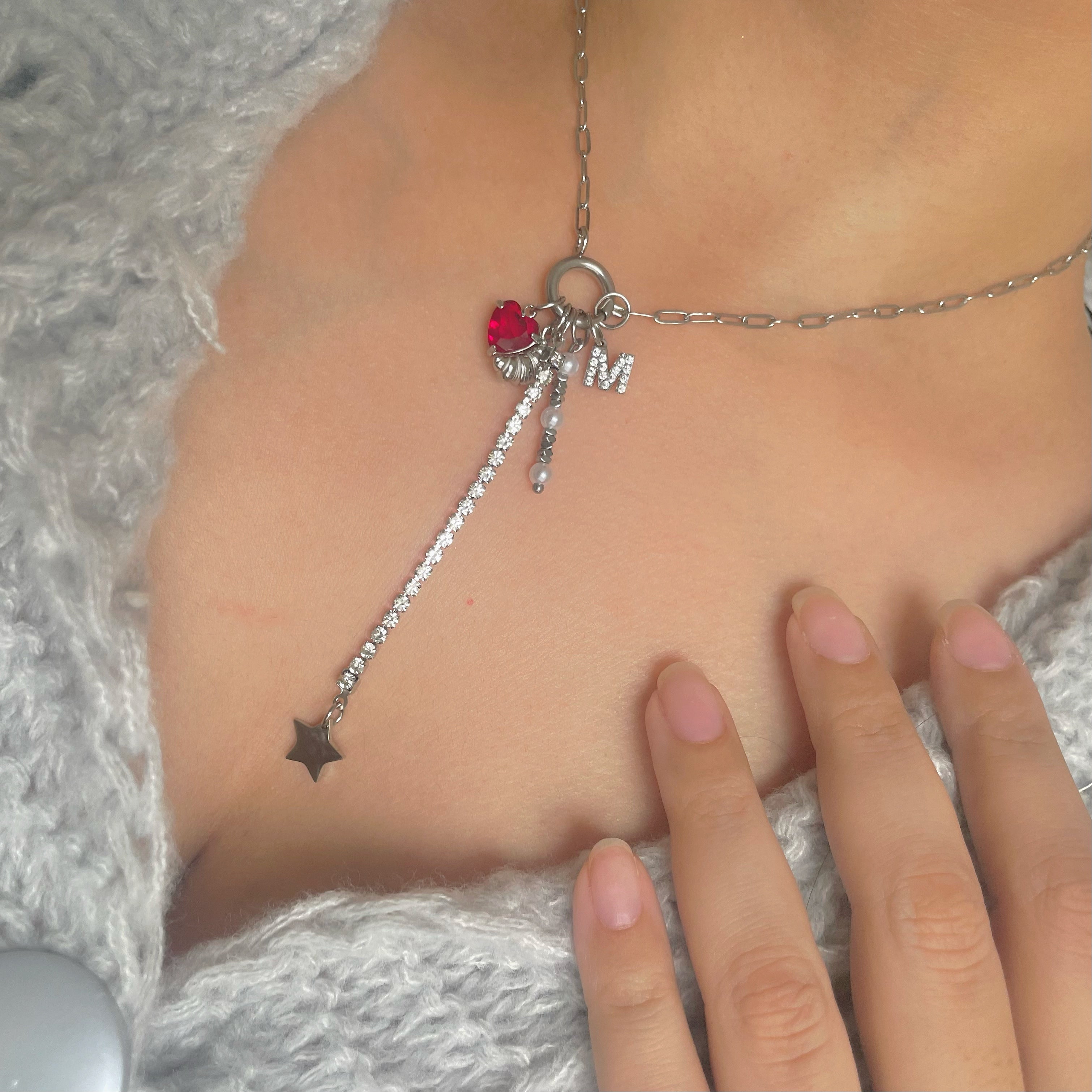 Star and Crystals Lariat Charm