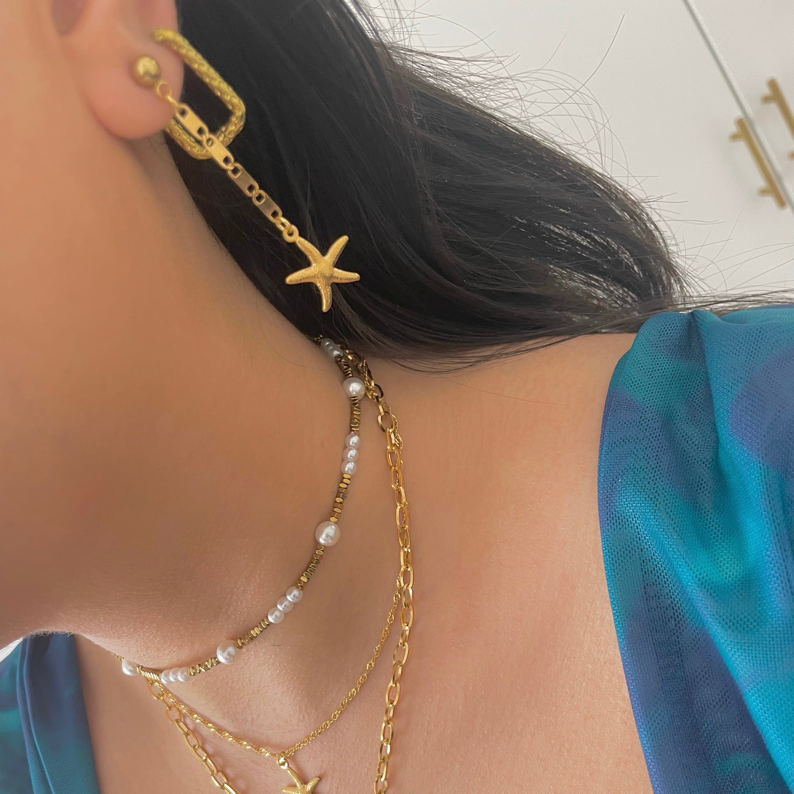 summer earrings starfish stud earrings