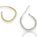 textured gold anklet textured silver anklet 