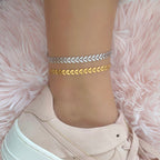 triangle feather anklet stainless steel 