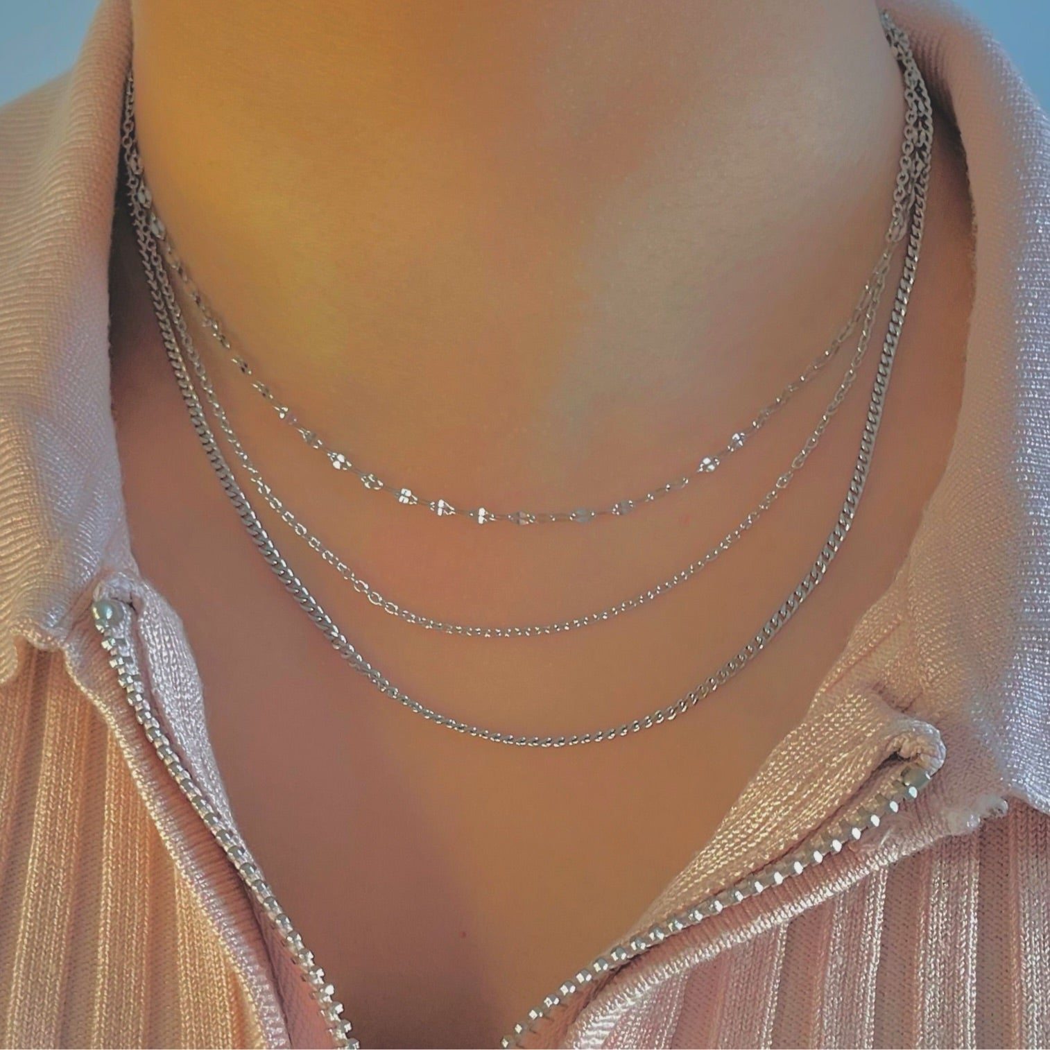 Dainty Necklaces Silver necklace stack