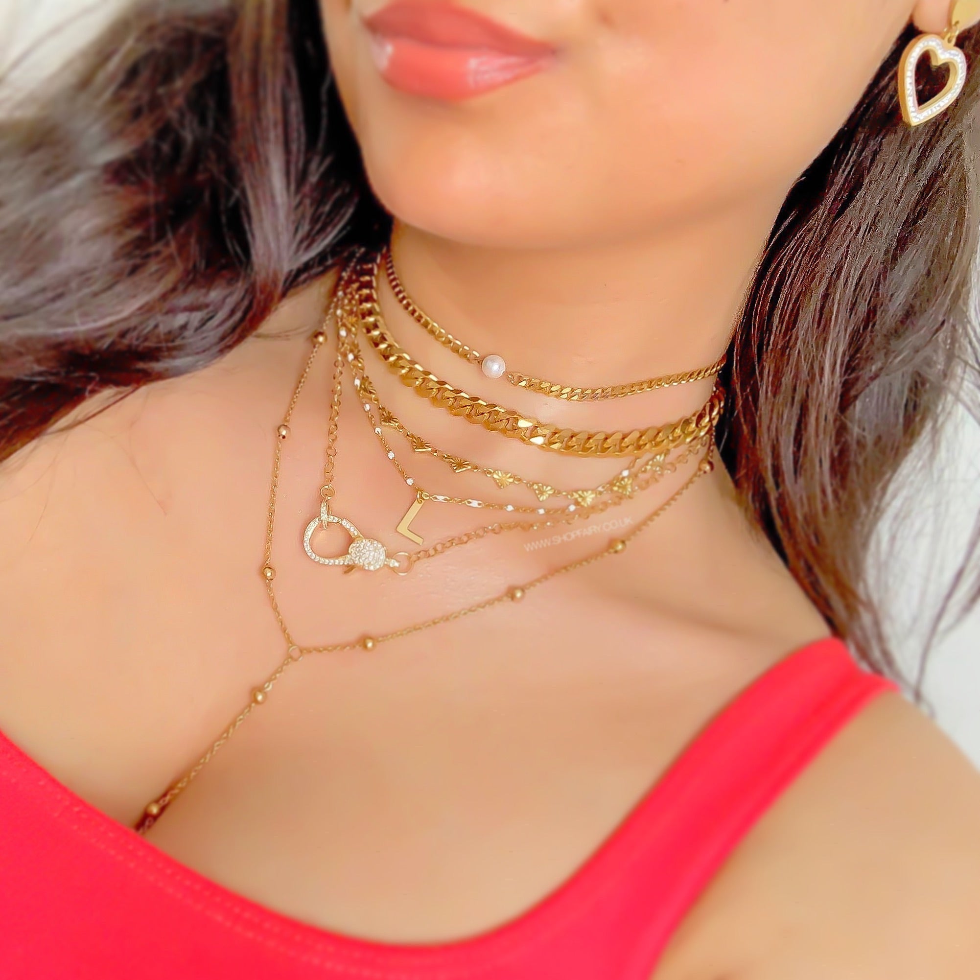 Gold Necklace Stack UK Jewellery