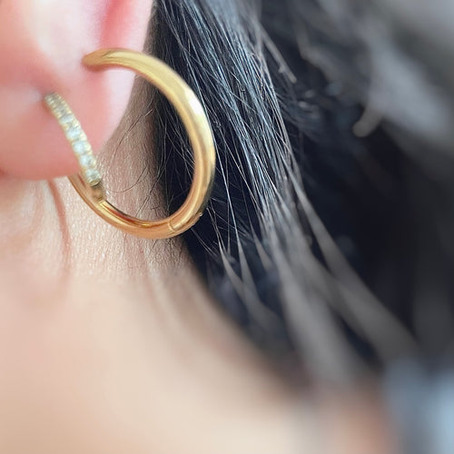 Gold hoop stack