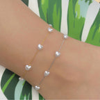 Pearl Anklet with heart pearls