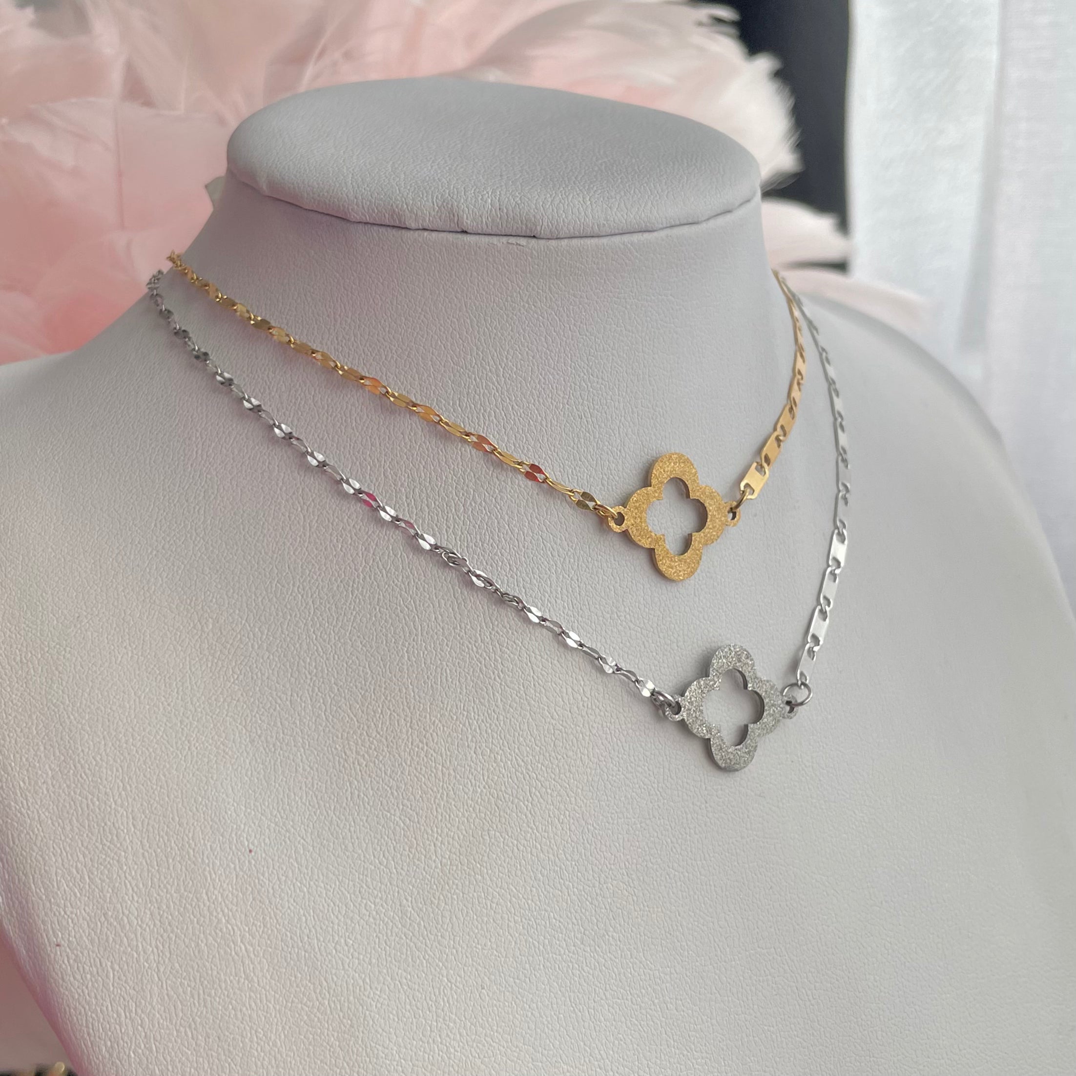 Shimmering Clover Necklace