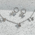 butterfly necklace and butterfly earrings set