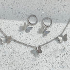 butterfly necklace and butterfly earrings set