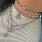 silver teddy bear necklace