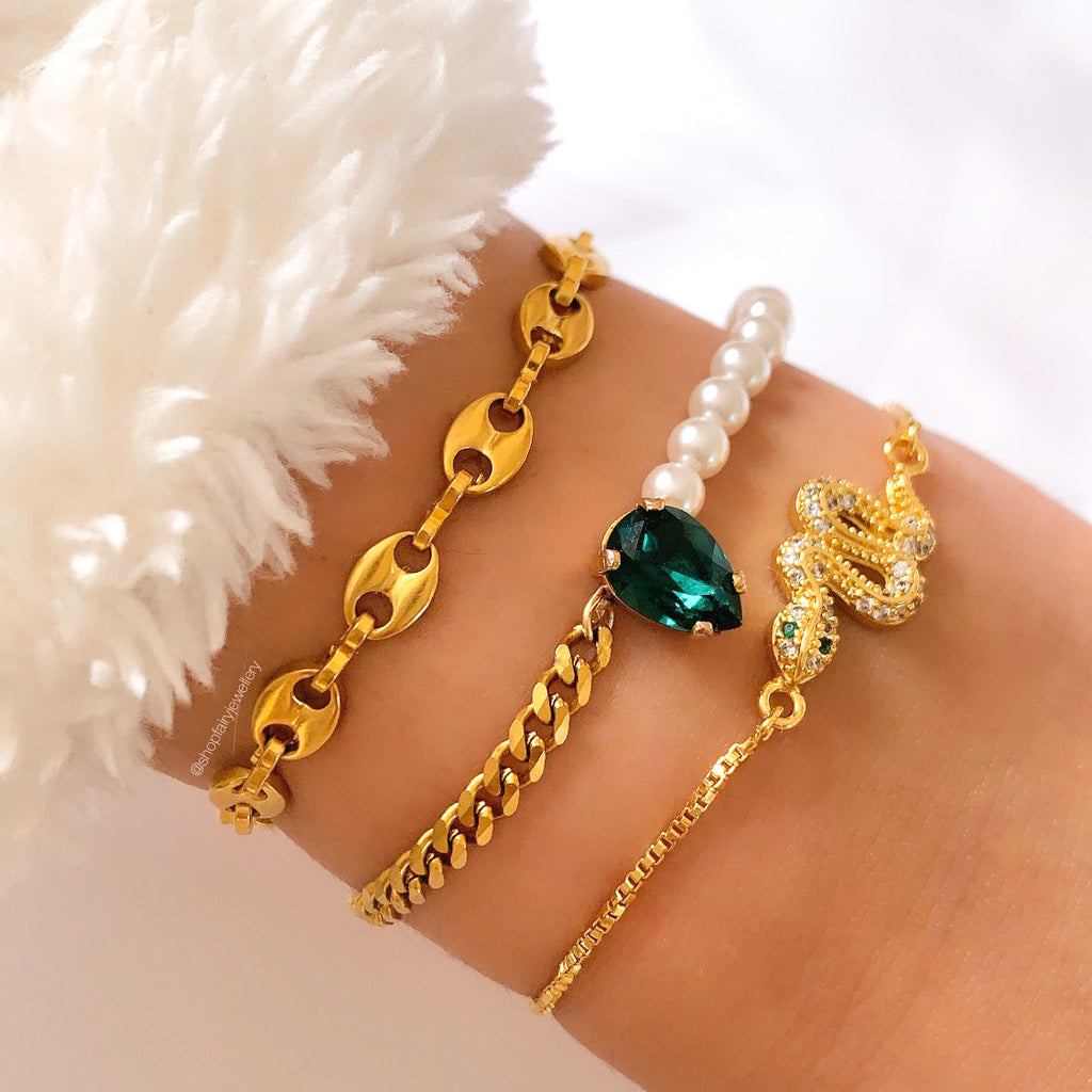 stainless steel gold bracelet stack uk jewellery brand